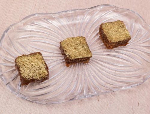 mini brownie dourado